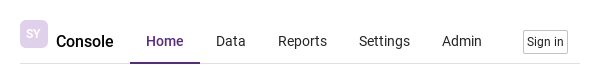 logo · tabs · actions · Default
