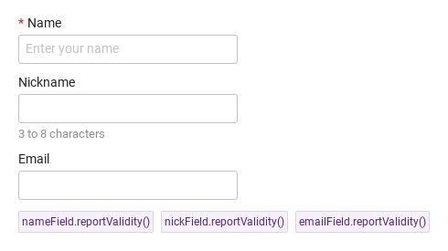 required · min · max · type · error · Default