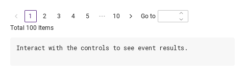 Page size and jump · Result