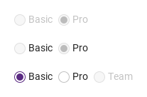 disabled · readonly · Default