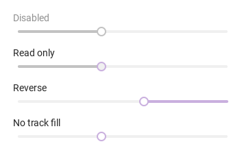 disabled · readonly · reverse · hideTrackFill · Default