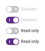 disabled · readonly · Default