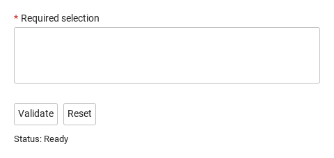 Required field and reset · Untouched