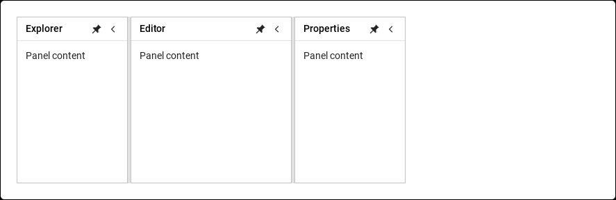Resizable panels